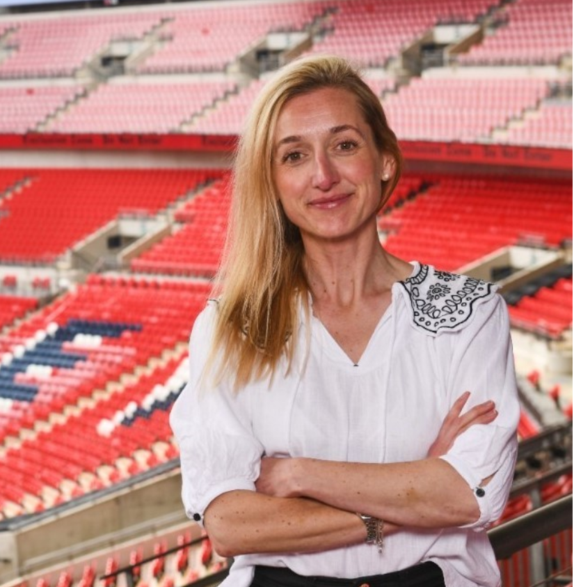 Cassie in a stadium