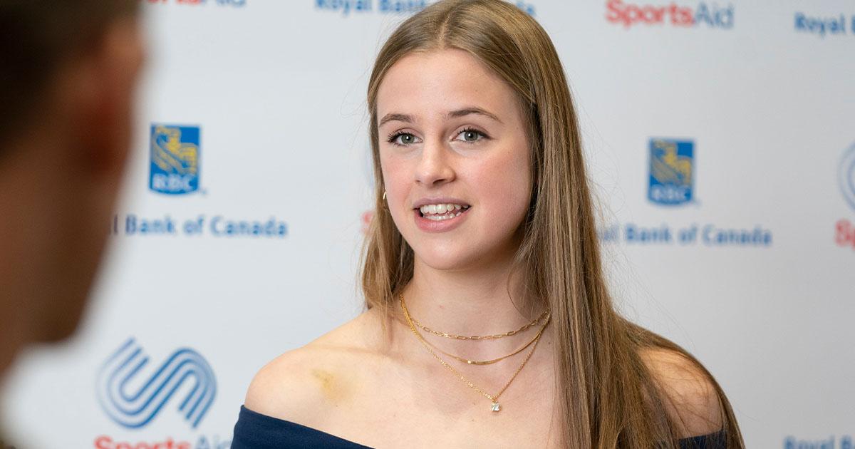 Gabrielle at SportsAid One-to-Watch event