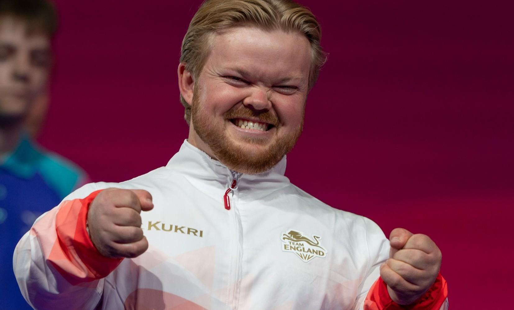 Mark celebrating win