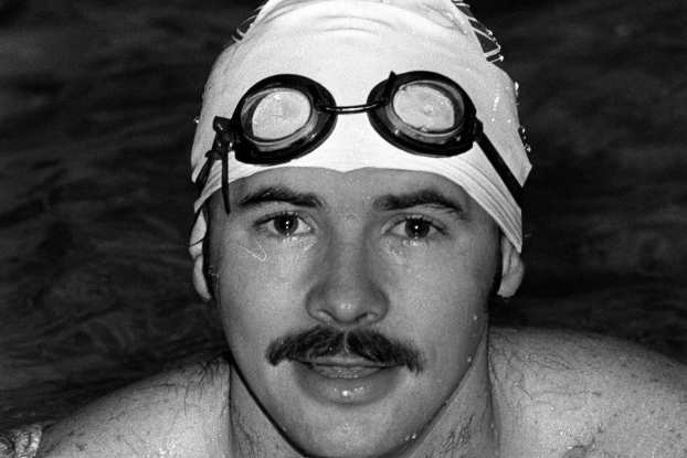 David Wilkie in swimming pool 