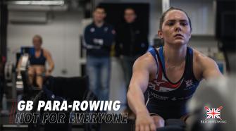 Paralympic female rower training