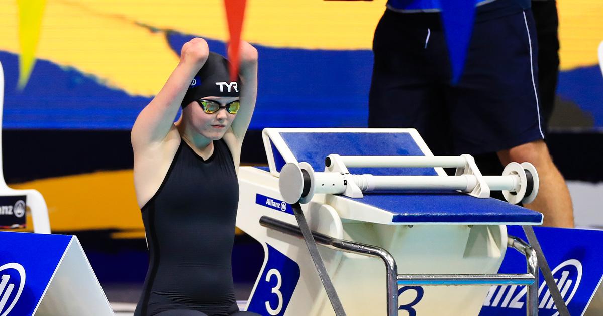 Female Swimmer ready to race